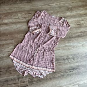 Pink Patterned Women's Jumpsuit
